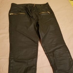 Zara black shiny jeans